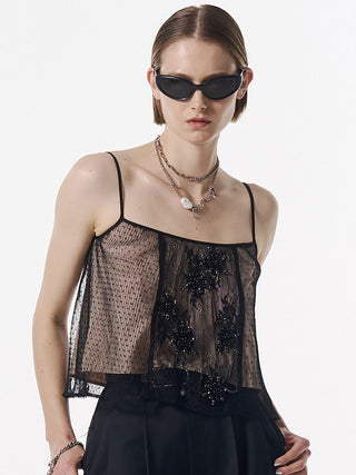 PANEL CUT LACE CAMISOLE