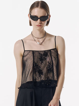 PANEL CUT LACE CAMISOLE