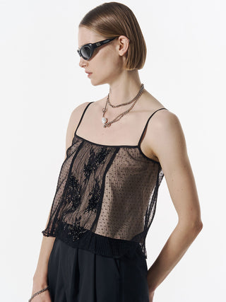 PANEL CUT LACE CAMISOLE