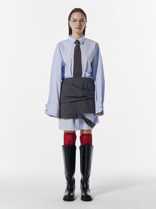 LOW WEST CUTTING MINI SKIRT