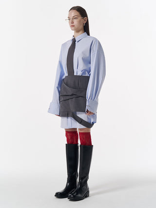 LOW WEST CUTTING MINI SKIRT