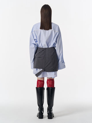 LOW WEST CUTTING MINI SKIRT