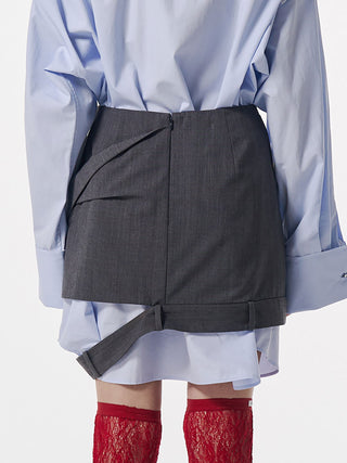 LOW WEST CUTTING MINI SKIRT