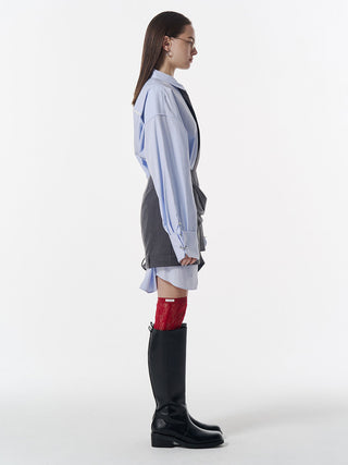 LOW WEST CUTTING MINI SKIRT