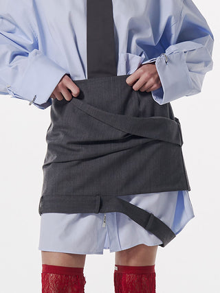 LOW WEST CUTTING MINI SKIRT