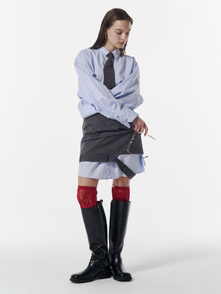 LOW WEST CUTTING MINI SKIRT