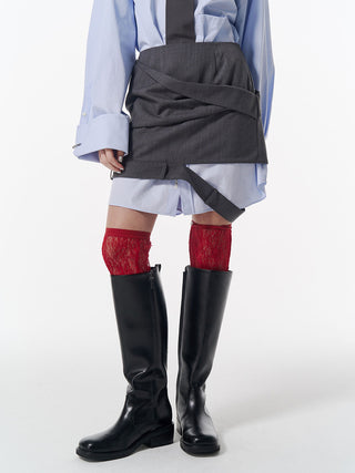 LOW WEST CUTTING MINI SKIRT