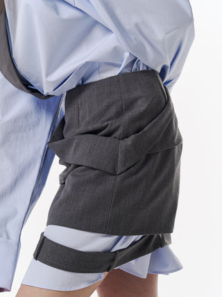 LOW WEST CUTTING MINI SKIRT