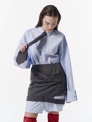 LOW WEST CUTTING MINI SKIRT