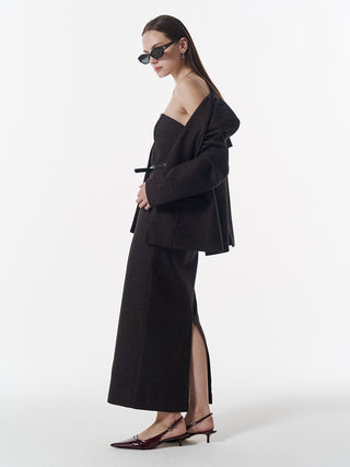 CUT OFF DETAILS DRESS