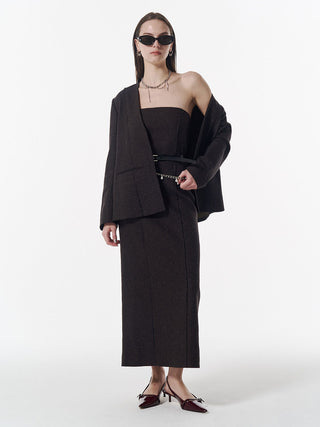 CUT OFF DETAILS DRESS