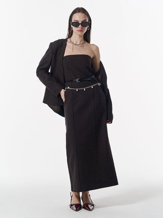 CUT OFF DETAILS DRESS