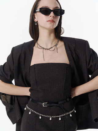 CUT OFF DETAILS DRESS