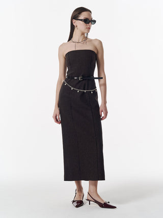 CUT OFF DETAILS DRESS