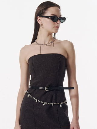 CUT OFF DETAILS DRESS