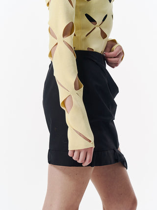 LOW WEST CUTTING MINI SKIRT