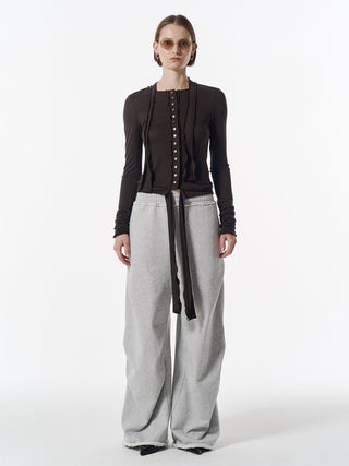 TACK SLIT SWEAT PANTS