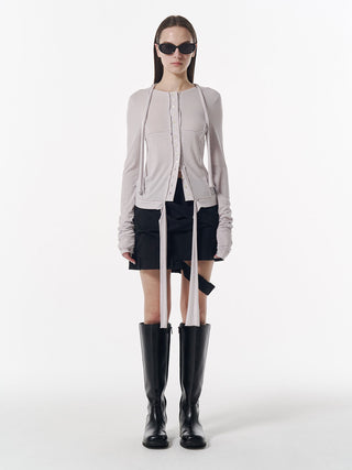 LOW WEST CUTTING MINI SKIRT