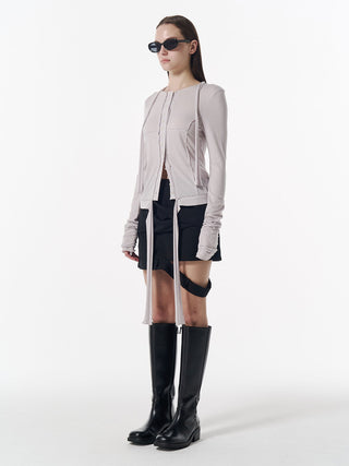 LOW WEST CUTTING MINI SKIRT