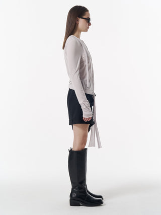 LOW WEST CUTTING MINI SKIRT