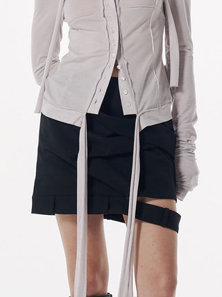 LOW WEST CUTTING MINI SKIRT