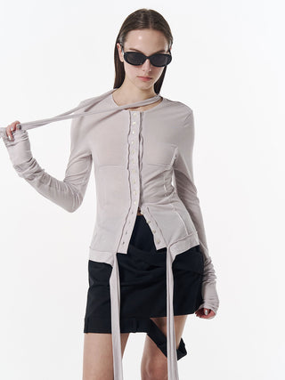 LOW WEST CUTTING MINI SKIRT