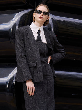 CUT OFF DETAILS DRESS