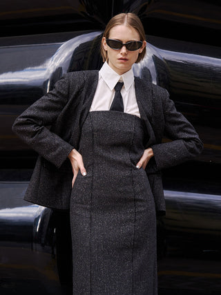 CUT OFF DETAILS DRESS