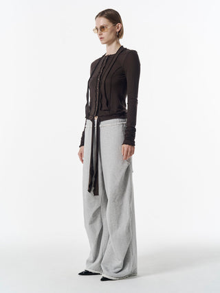 SHEER CUT TIE CARDIGAN