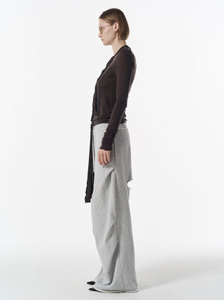 SHEER CUT TIE CARDIGAN