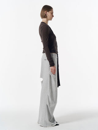 SHEER CUT TIE CARDIGAN