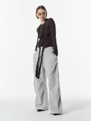 SHEER CUT TIE CARDIGAN