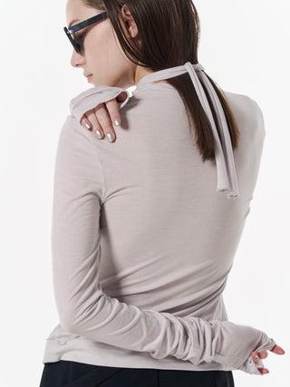 SHEER CUT TIE CARDIGAN