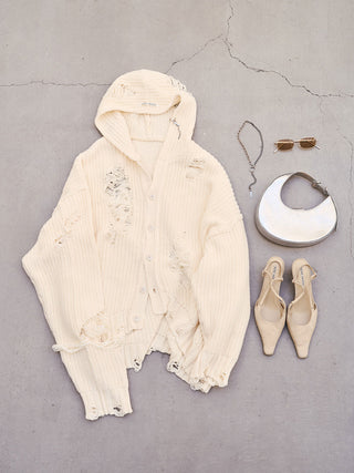 DAMAGE KNIT CARDIGAN