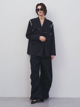 TACK SLIT SWEAT PANTS