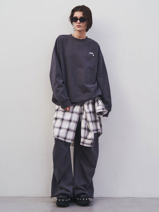 TACK SLIT SWEAT PANTS