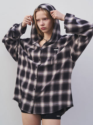 HOODIE CHECK SHIRT