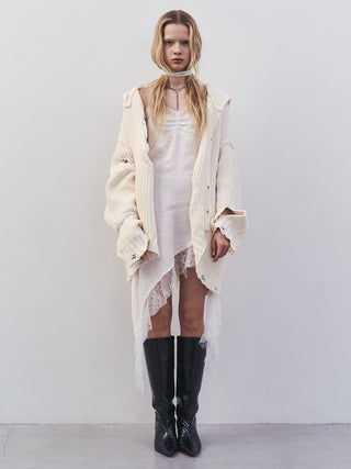 DAMAGE KNIT CARDIGAN