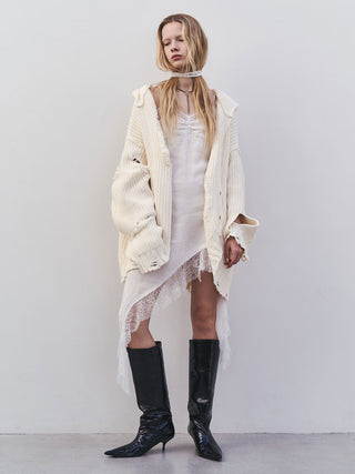 DAMAGE KNIT CARDIGAN
