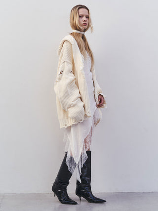 ASYMMETRY LACE DRESS