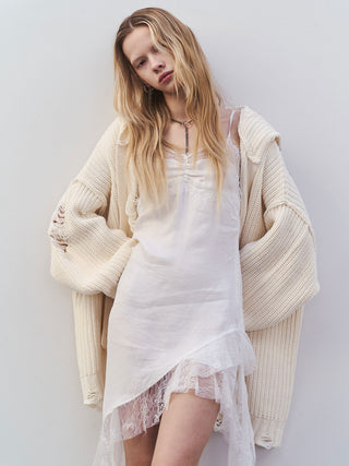 ASYMMETRY LACE DRESS