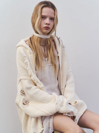 DAMAGE KNIT CARDIGAN