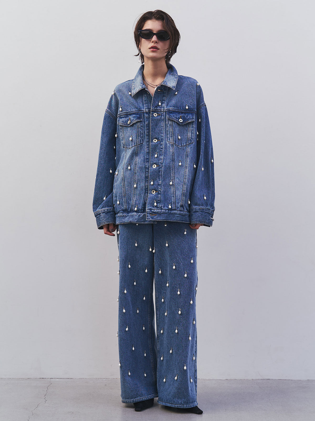 OVER DENIM JACKET with PEARL – JOSEMOON