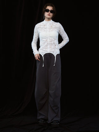 TACK SLIT SWEAT PANTS