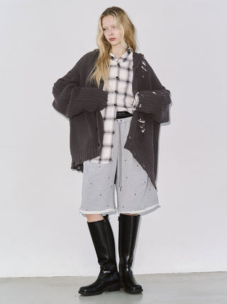 DAMAGE KNIT CARDIGAN