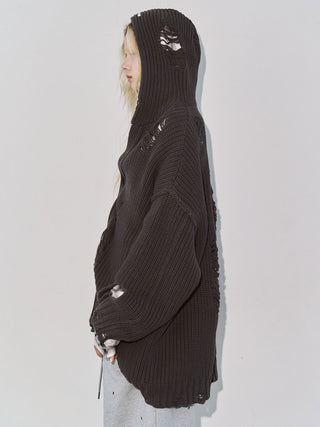 DAMAGE KNIT CARDIGAN