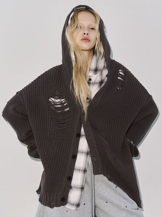 DAMAGE KNIT CARDIGAN