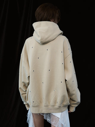 EYELET OVER HOODIE