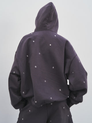 EYELET OVER HOODIE