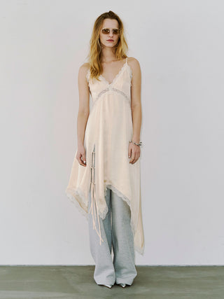 SIDE CUTTING LACE DRESS